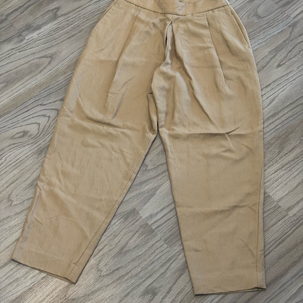 Massimo Dutti Tan Pleated Dress Pants Trousers Women’s Pants 6